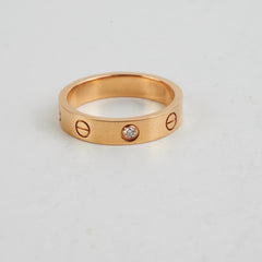 Cartier Love Wedding Band One Diamond Size 52