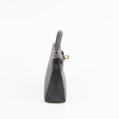 Hermes Mini Kelly Epsom Black B Stamp 2023