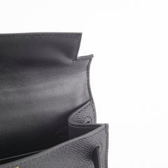 Hermes Mini Kelly Epsom Black B Stamp 2023