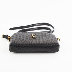 Saint Laurent Gaby Black Zipped Corssbody Bag