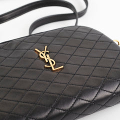 Saint Laurent Gaby Black Zipped Corssbody Bag