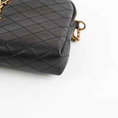 Saint Laurent Gaby Black Zipped Corssbody Bag