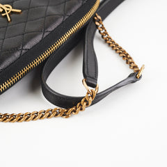 Saint Laurent Gaby Black Zipped Corssbody Bag