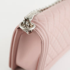 Chanel Old Medium Lambskin Boy Light Pink