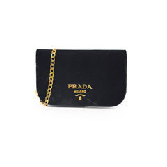 Prada Velvet Crossbody Bag Black