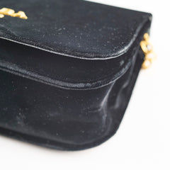 Prada Velvet Crossbody Bag Black