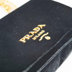 Prada Velvet Crossbody Bag Black