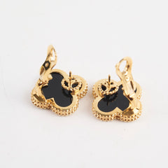 Van Cleef & Arpels Magic Alhambra Onyx Earrings