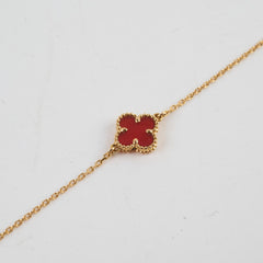 Van Cleef & Arpels Sweet Alhambra Carnelian Bracelet
