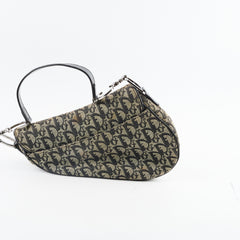 Christian Dior Vintage Saddle Bag Navy