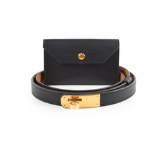 Hermes Pocket 18 Black Epsom Belt Bag