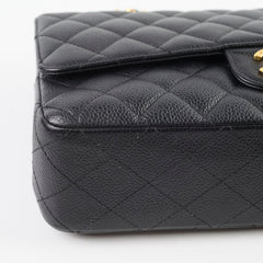 Chanel Vintage Caviar Memium/Large Classic Flap Black