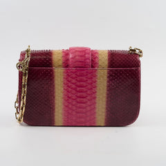 Christian Dior Miss Dior Python Flap Bag Multicolor