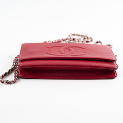 Chanel Wallet on Chain Caviar Red