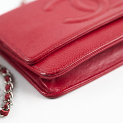 Chanel Wallet on Chain Caviar Red