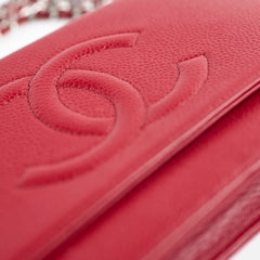 Chanel Wallet on Chain Caviar Red