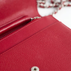 Chanel Wallet on Chain Caviar Red