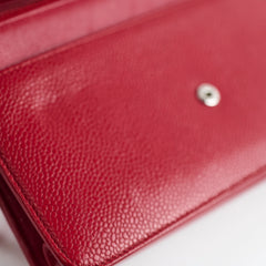 Chanel Wallet on Chain Caviar Red