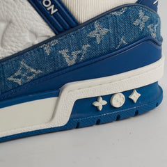 Louis Vuitton Men's Trainer Denim Blue Size 10