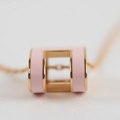 Hermes Pop H Necklace Rose Dragee