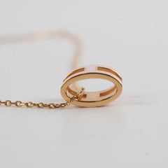 Hermes Pop H Necklace Rose Dragee