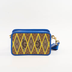 Gucci Rhombus Camera Crossbody Bag Blue