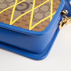 Gucci Rhombus Camera Crossbody Bag Blue
