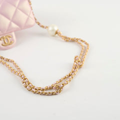 Chanel Seasonal Square Flap Pearl Iridescent Pink 2024