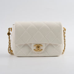 Chanel White Pearl Adjustable Stap