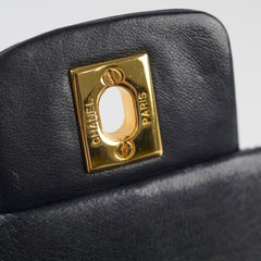 Chanel Vintage Timeless Classic Turn Lock Large Flap with Pochette Black