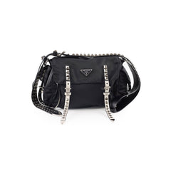 Prada New Vela Nylon Shoulder Bag Black