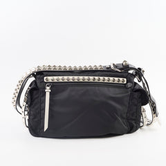 Prada New Vela Nylon Shoulder Bag Black