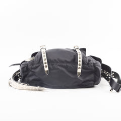 Prada New Vela Nylon Shoulder Bag Black
