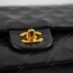 Chanel Vintage Classic Flap Medium/Large M/L Lambskin Black