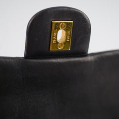 Chanel Vintage Classic Flap Medium/Large M/L Lambskin Black