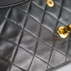 Chanel Vintage Classic Flap Medium/Large M/L Lambskin Black