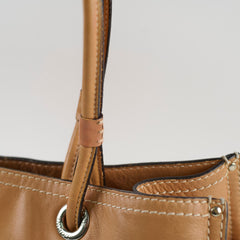 Loewe Anagram Leather Shopper Tote Camel