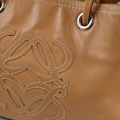 Loewe Anagram Leather Shopper Tote Camel