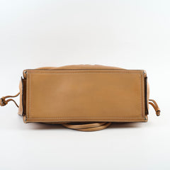 Loewe Anagram Leather Shopper Tote Camel