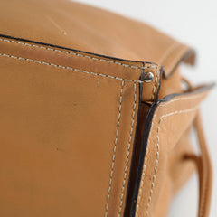 Loewe Anagram Leather Shopper Tote Camel