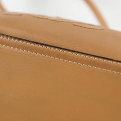 Loewe Anagram Leather Shopper Tote Camel