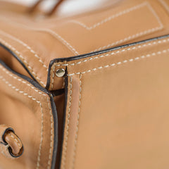 Loewe Anagram Leather Shopper Tote Camel