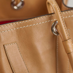 Loewe Anagram Leather Shopper Tote Camel