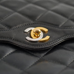 Chanel Paris Lined Double Flap Black