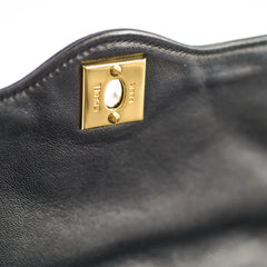 Chanel Paris Lined Double Flap Black