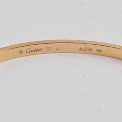 Cartier Love Bracelet Small Model Pink Gold size 17