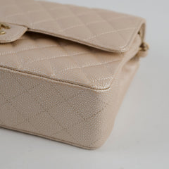 Chanel 12P Classic Flap Medium/Large M/L Pearly Beige C (16 Series)