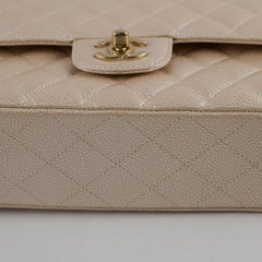 Chanel 12P Classic Flap Medium/Large M/L Pearly Beige C (16 Series)