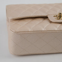 Chanel 12P Classic Flap Medium/Large M/L Pearly Beige C (16 Series)