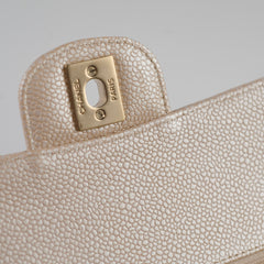 Chanel 12P Classic Flap Medium/Large M/L Pearly Beige C (16 Series)